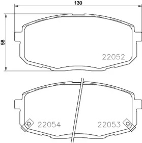 HELLA PAGID 8db355021991 -  Комплект тормозных колодок, дисковый тормоз